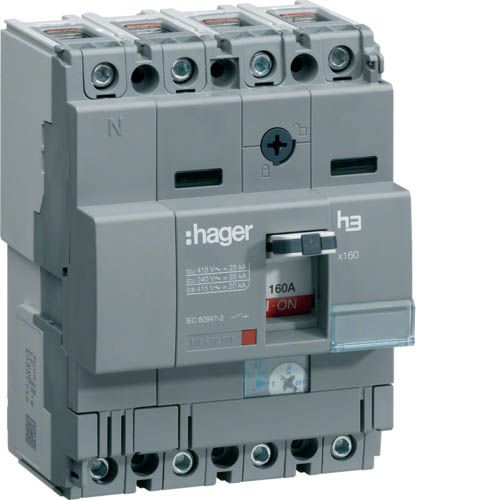 Автоматичний вимикач Hager x160: In=80А, 25kA, 4п