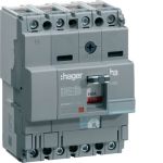 Автоматичний вимикач Hager x160: In=160А, 25kA, 4п