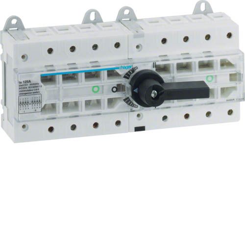 Перемикач модульний трьохпозиційний I-0-II, 4п 80А, Hager