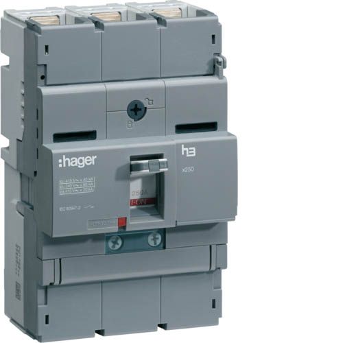 Автоматичний вимикач Hager x250: In=100А, 40kA, 3п