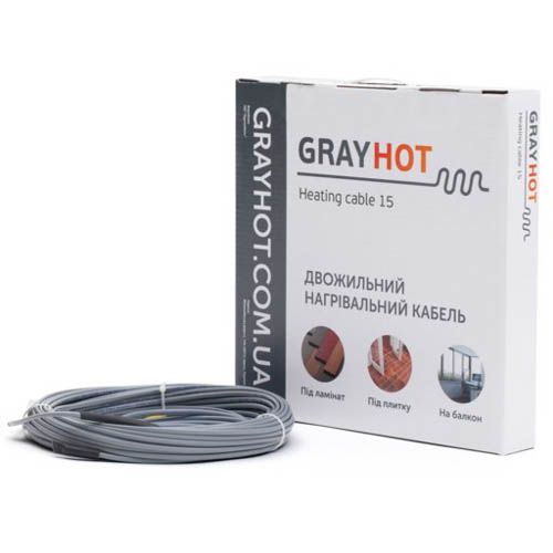 Кабель нагрівальний GrayHot 15, 345 Вт, 23 м