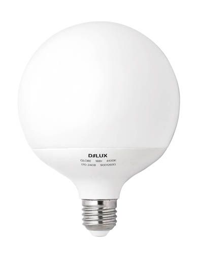 Лампа Globe G120 18w 4100K Е27 білий, DeLux