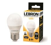 Лампа світлодіодна L-G45 6Вт 4100K Е27, Lebron