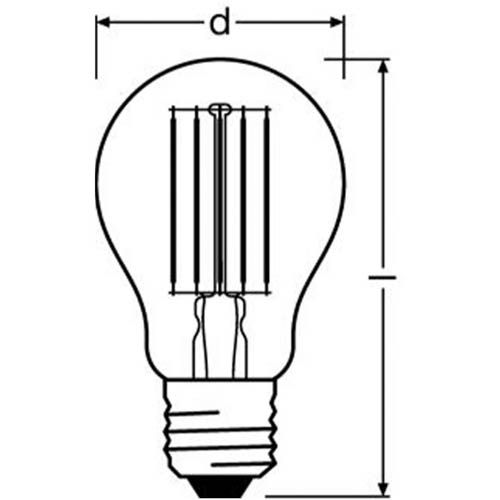 Лампа світлодіодна OSRAM філаментна "груша" CLAS A100 10W/827 230V E27