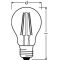 Лампа світлодіодна OSRAM філаментна "груша" CLAS A60 6,5W/840 230V E27