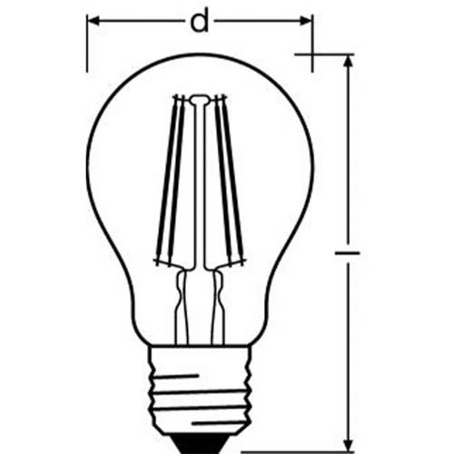 Лампа світлодіодна OSRAM філаментна "груша" CLAS A60 6,5W/840 230V E27