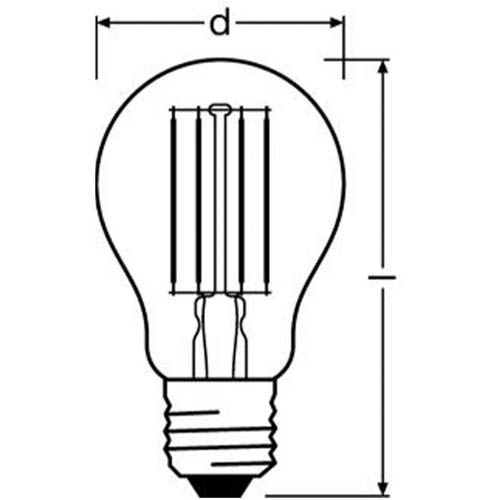 Лампа світлодіодна OSRAM філаментна "груша" CLAS A75 7,5W/827 230V E27