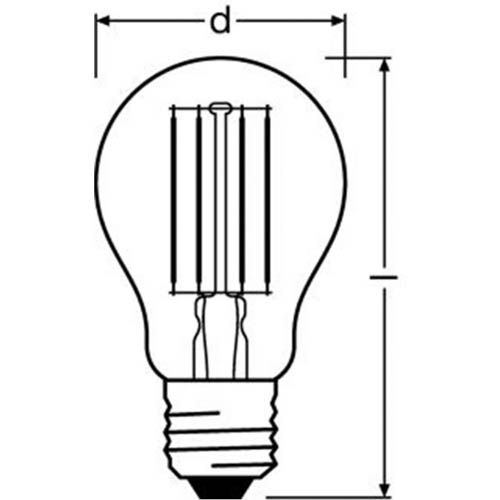 Лампа світлодіодна OSRAM філаментна що диммується "груша" CLAS A75D 9W/827 230V E27