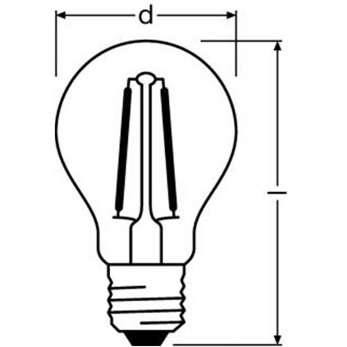 Лампа світлодіодна OSRAM філаментна "свічка" CLAS P25 2,5W/827 230V E27