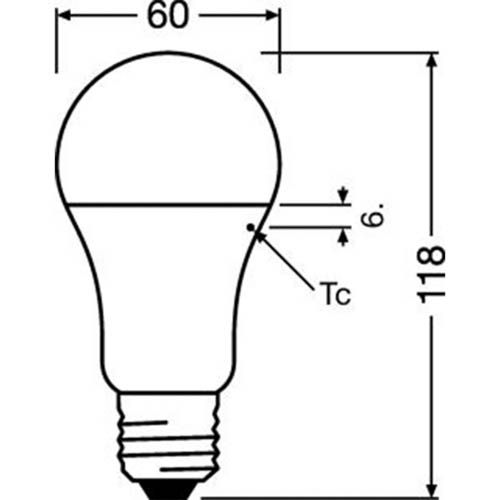 Лампа світлодіодна OSRAM "груша" CLAS LA75 10W/827 230V E27