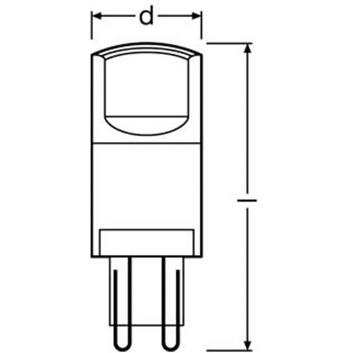 Лампа світлодіодна OSRAM капсульна PIN30 3,8W/827 230V G9