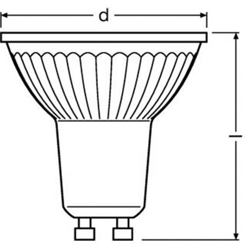 Лампа LED OSRAM рефлекторна PAR16 50 36W 4000K GU10