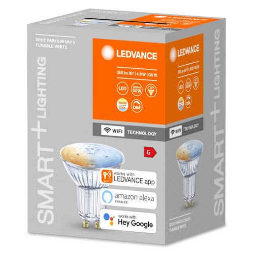 Лампа світлодіодна OSRAM рефлекторна з керуванням WiFi SMART PAR16 5W 230V RGBW FR GU10