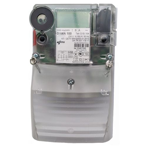 Лічильник електроенергії GAMA 100 G1B.154.220.F3.B2.P4.C310.V1, 5(100)А 1-ф., кл.т. 1, багатотар, Elgama