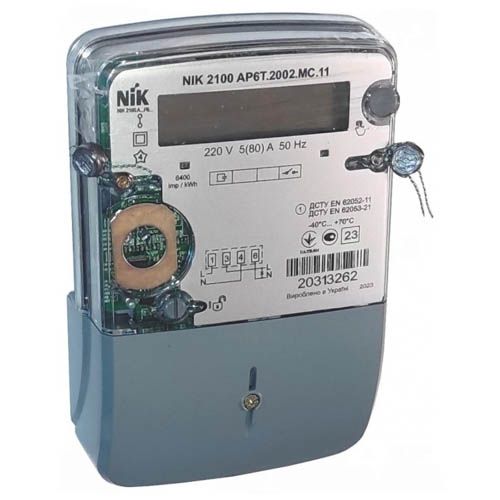 Лічильник електроенергії NIK2100 AP6T.2002.МC.11 5(80)А, 1ф, багатотарифний