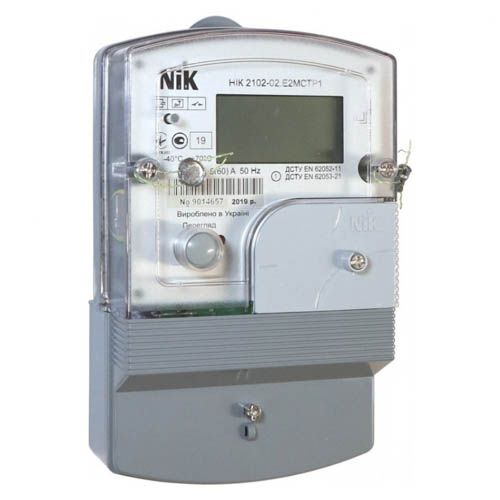 Лічильник електроенергії NIK2102-02.E2МСTP1, 5(60)А, 1ф, електронний багатотарифний