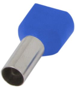 Ізольований наконечник e.terminal.stand.te.2.0.75.blue (TE7510 blue) 2x0,75  кв.мм, блакитний, 100шт, E.NEXT