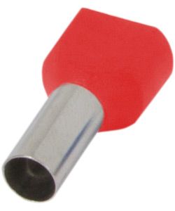 Ізольований наконечник e.terminal.stand.te.2.1.red (TE1010 red) 2x1  кв.мм, червоний, 100шт, E.NEXT