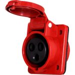 Силова розетка, що вбудовується e.socket.pro.4.16.wall, 4p, 380В, 16А, E.NEXT