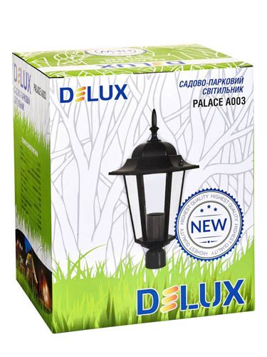 Вуличний світильник PALACE A003 60W E27 чорний, DeLux