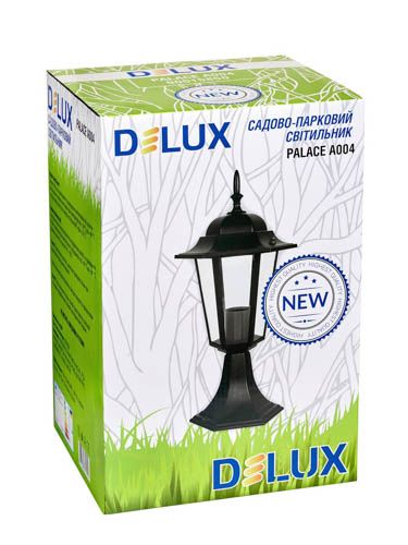 Вуличний світильник PALACE A004 60W E27 чорний, DeLux
