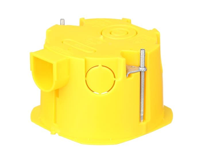 Коробка набірна мілка д.65х45мм д/гіпсокартону з шурупами UNIKA PLANK MB0021 поліпропілен 850°С самозатухаюча