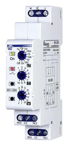 Реле часу РЕВ-120Н (одномодульне, 10 програм, 220В та 24В), Новатек
