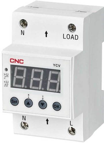 Модульне однофазне реле контролю напруги YC9VA, AC230В, 63А, CNC Electric