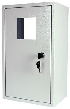 Корпус e.mbox.stand.n.f1.0.z металевий, під 1-ф. лічильник, порожня, навісний, з замком