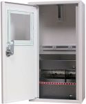 Корпус e.mbox.stand.n.f1.08.z металевий, під 1-ф. лічильник, 8 мод., навісний, з замком