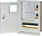 Корпус e.mbox.stand.w.f1.16.z металевий, під 1-ф. лічильник, 16 мод., що вбудовується, з замком