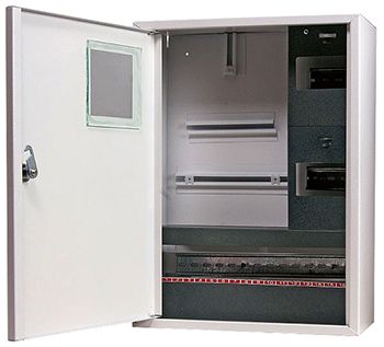 Корпус e.mbox.stand.n.f3.24.z металевий, під 3-ф. лічильник, 24 мод., навісний, з замком