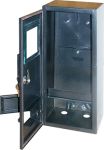 Корпус e.mbox.stand.n.f1.6.z.str металевий, під 1-ф. лічильник, порожня, навісний, 6 мод.,з замком, вулична