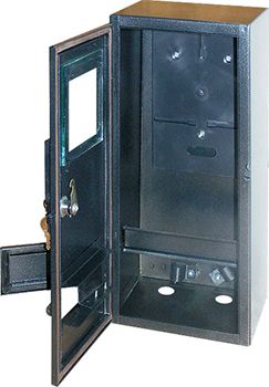 Корпус e.mbox.stand.n.f1.6.z.str металевий, під 1-ф. лічильник, порожня, навісний, 6 мод.,з замком, вулична