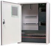 Корпус e.mbox.stand.n.f3.24.z.е металевий, під 3-ф. електронний лічильник, 24 мод., навісний, з замком.