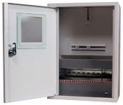 Корпус e.mbox.stand.n.f1.12.z.e металевий, під 1-ф. електронний лічильник, 12 мод., навісний, з замком