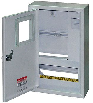 Корпус e.mbox.stand.n.f3.12.z.e металевий, під 3-ф. електронний лічильник, 12 мод., навісний, з замком