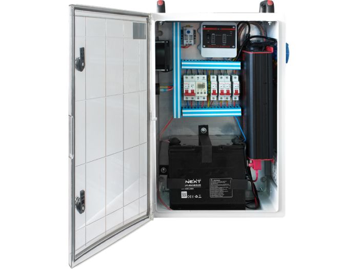 Шафа безперебійного живлення e.ups.plbox.500/660, 500Вт, 660Вт*год, IP44, E.NEXT