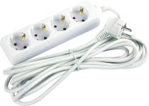 Подовжувач E-NEXT e.es.4.3.z.b - 4 гнізда, 3 метра, з заземленням, baby protect
