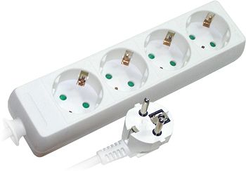 Подовжувач E-NEXT e.es.4.5.z.b - 4 гнізда, 5 метрів, з заземленням, baby protect
