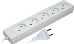 Подовжувач E-NEXT e.es.5.3.b - 5 гнізд, 3 метра, без заземлення, baby protect