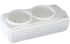 Колодка E.NEXT e.t.es.2  2 гнізда, без заземлення