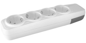 Колодка E.NEXT e.t.es.4.z  4 гнізда, з заземленням