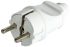 Вилка побутова e.plug.straight.003.16,з з/к, 16А пряма біла, E.NEXT