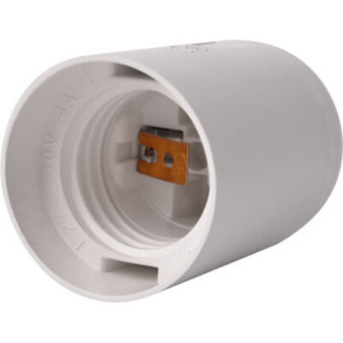 Патрон пластиковий e.lamp socket.E27.pl.white Е27 білий, E.NEXT