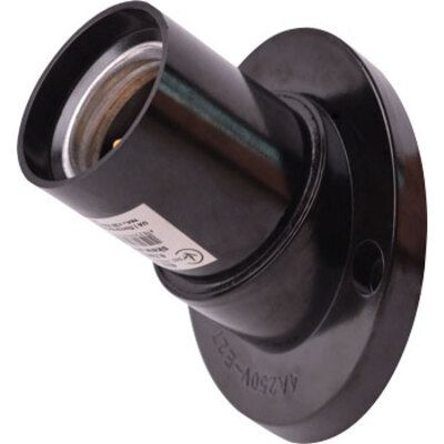 Патрон бакелітовий e.lamp socket wall skew side.E27.bk.black настінний Е27 зміщений чорний, E.NEXT