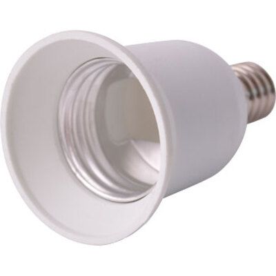 Перехідник e.lamp adapter.Е14/Е27.white з цоколю Е14 на Е27 пластиковий, E.NEXT