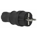 Вилка пряма каучукова e.plug.rubber.028.16, з з/к, 16А, E.NEXT