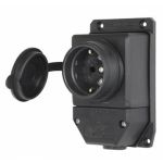 Розетка одинарна с захистною кришкою каучукова e.socket.rubber.029.1.16, з з/к, 16А, E.NEXT