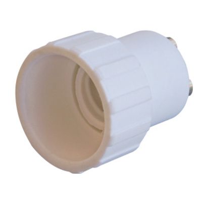Перехідник e.lamp adapter.GU10/Е14.white з патрону GU10 на Е14 пластиковий, E.NEXT